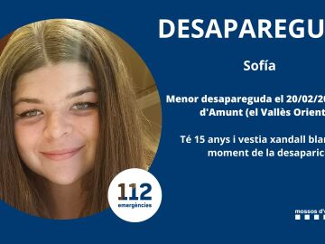 Se busca a Sofía que lleva desaparecida desde el 20 de febrero en Lliçà d'Amunt