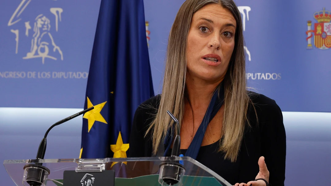 La diputada de JuntsxCat Míriam Nogueras durante una rueda de prensa previa a la Mesa del Congreso La diputada de JuntsxCat Míriam Nogueras durante una rueda de prensa previa a la Mesa del Congreso