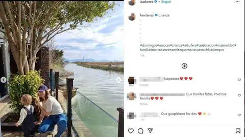 María Adánez y su hijo María Adánez y su hijo