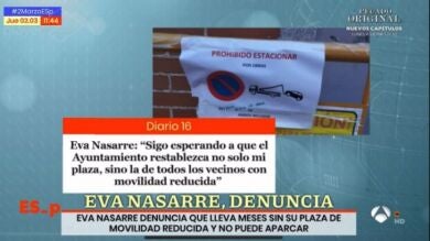 Eva Nasarre reaparece para reclamar a Tres Cantos una plaza de movilidad reducida