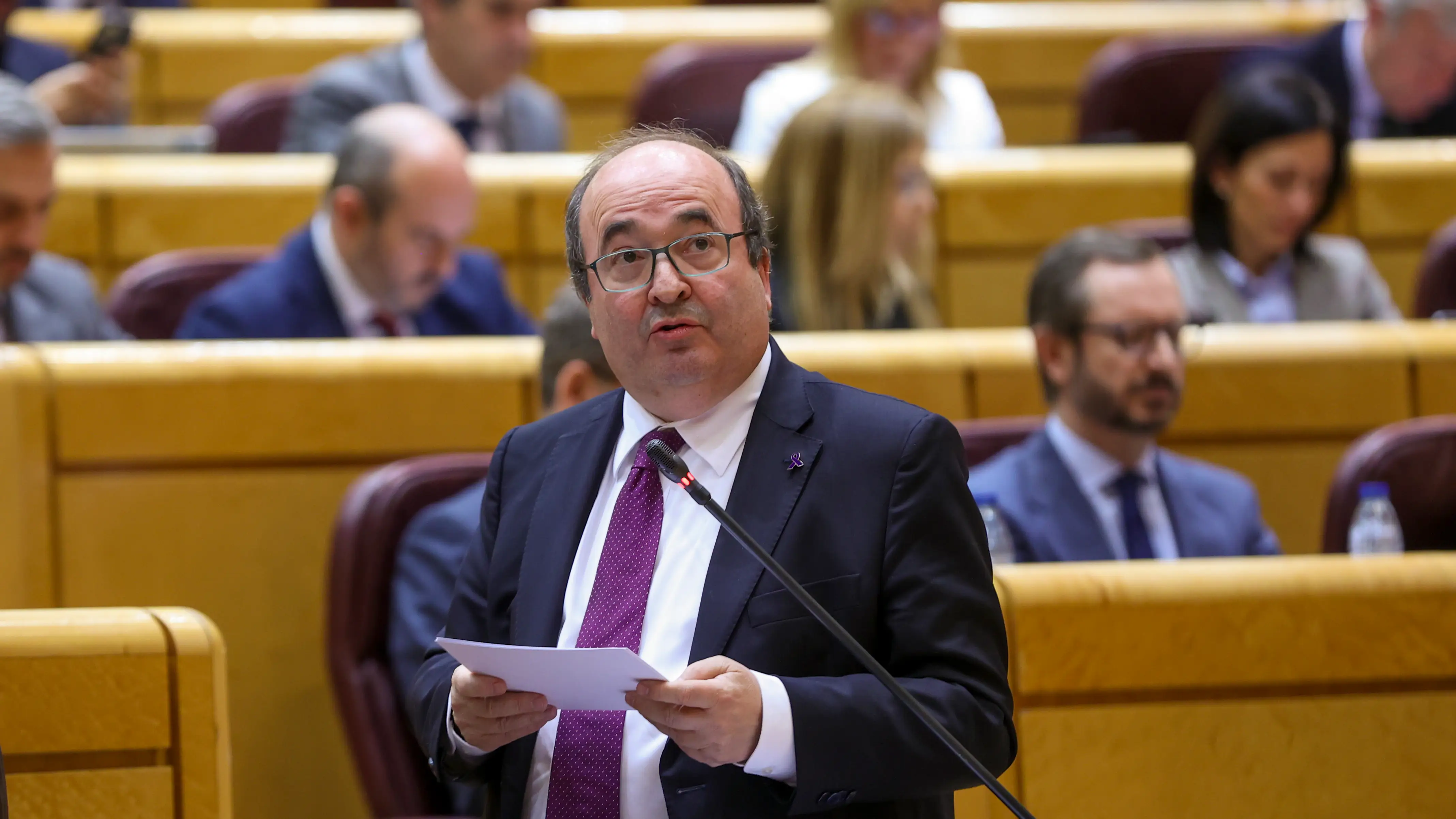 Miquel Iceta, en la sesión de control al Gobierno en el pleno del Senado Miquel Iceta, en la sesión de control al Gobierno en el pleno del Senado
