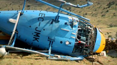 Un helicóptero de la DGT realiza un aterrizaje de emergencia porque el piloto había consumido drogas