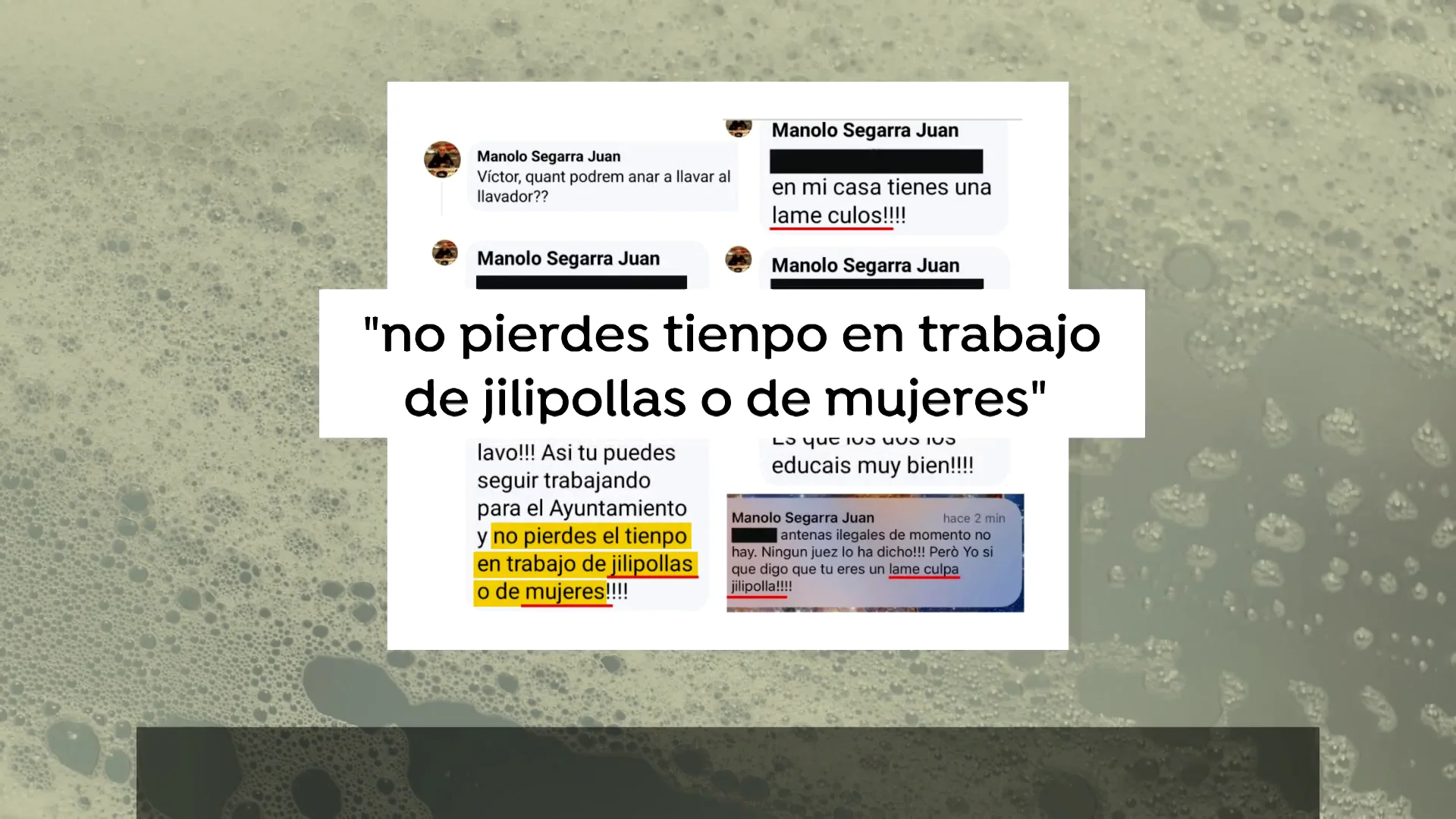 Mensaje de un diputado de Benitatxel