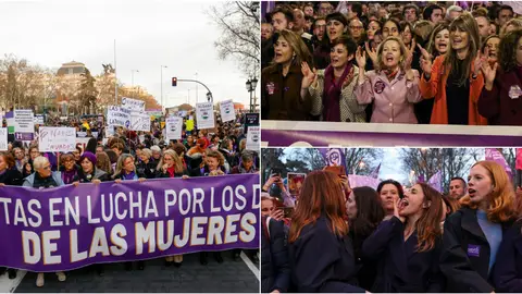 División en el 8M de Madrid 