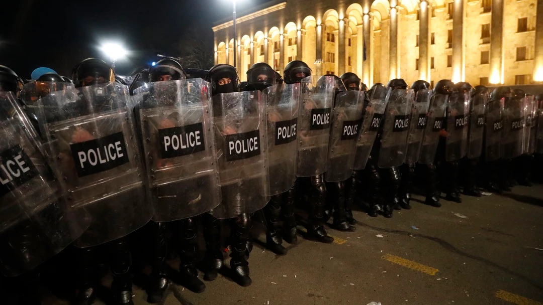 Antidisturbios durante las manifestaciones