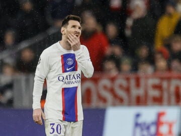 Leo Messi, en el Allianz Arena de Múnich