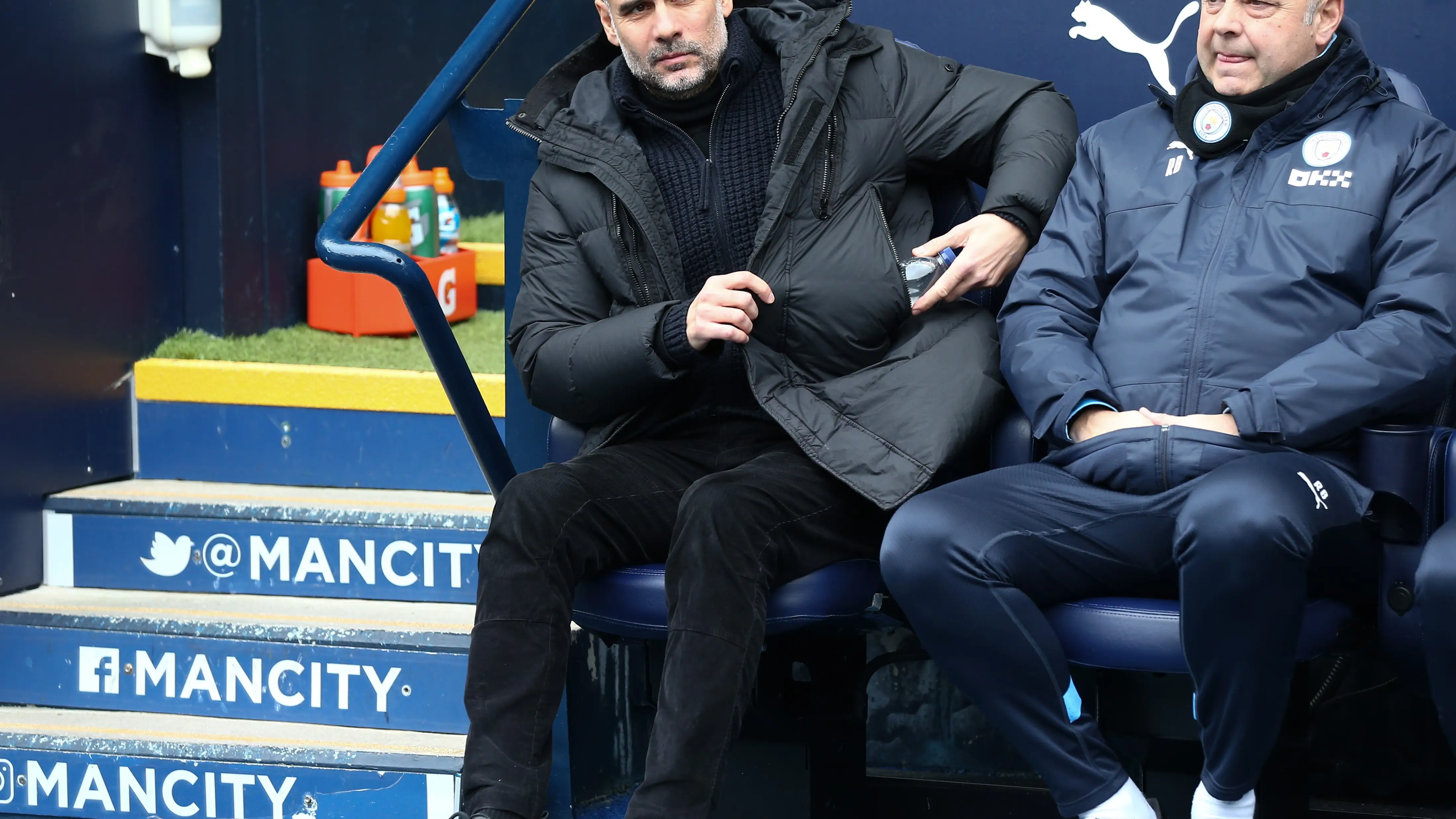 Pep Guardiola, en un partido del Manchester City Pep Guardiola, en un partido del Manchester City