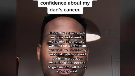 Confiesa a su jefe la enfermedad de su padre y este lo utiliza en su contra: "Me impactó en lo más profundo de mi alma" Confiesa a su jefe la enfermedad de su padre y este lo utiliza en su contra: "Me impactó en lo más profundo de mi alma"