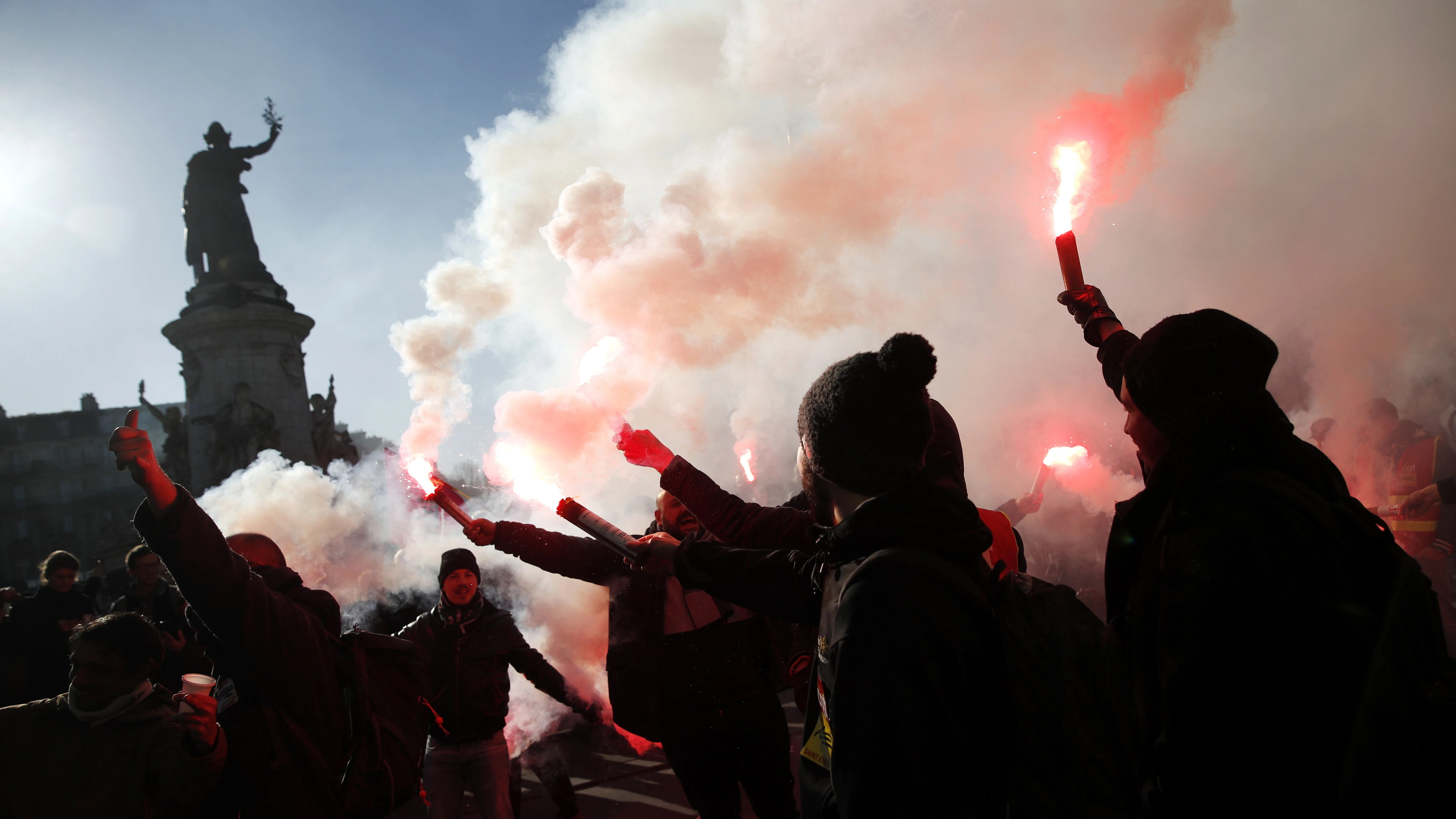 Imagen de protestas en Francia Imagen de protestas en Francia