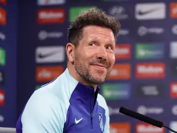 Simeone, en rueda de prensa Simeone, en rueda de prensa