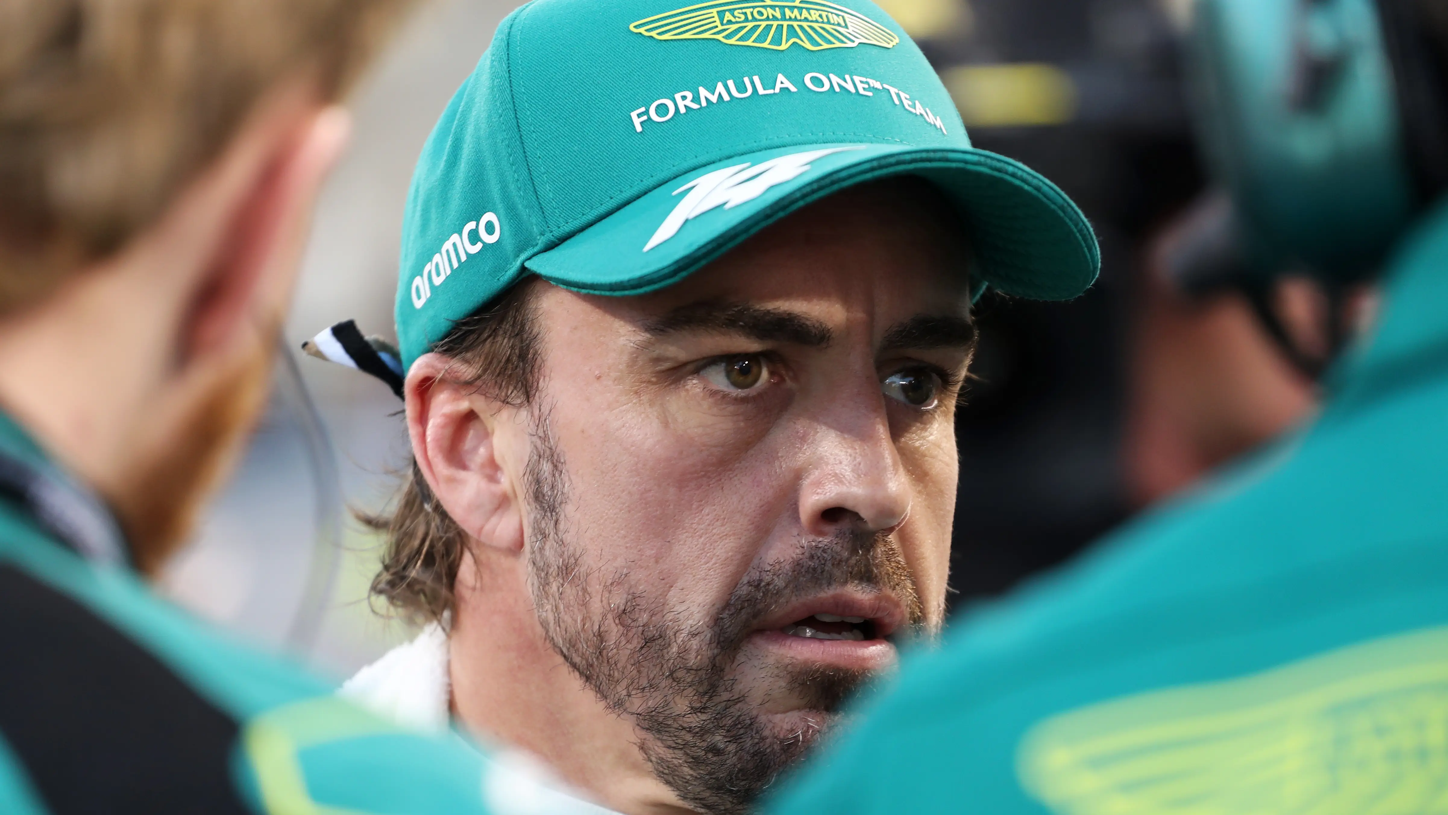 Fernando Alonso durante la primera prueba en Sakhir
