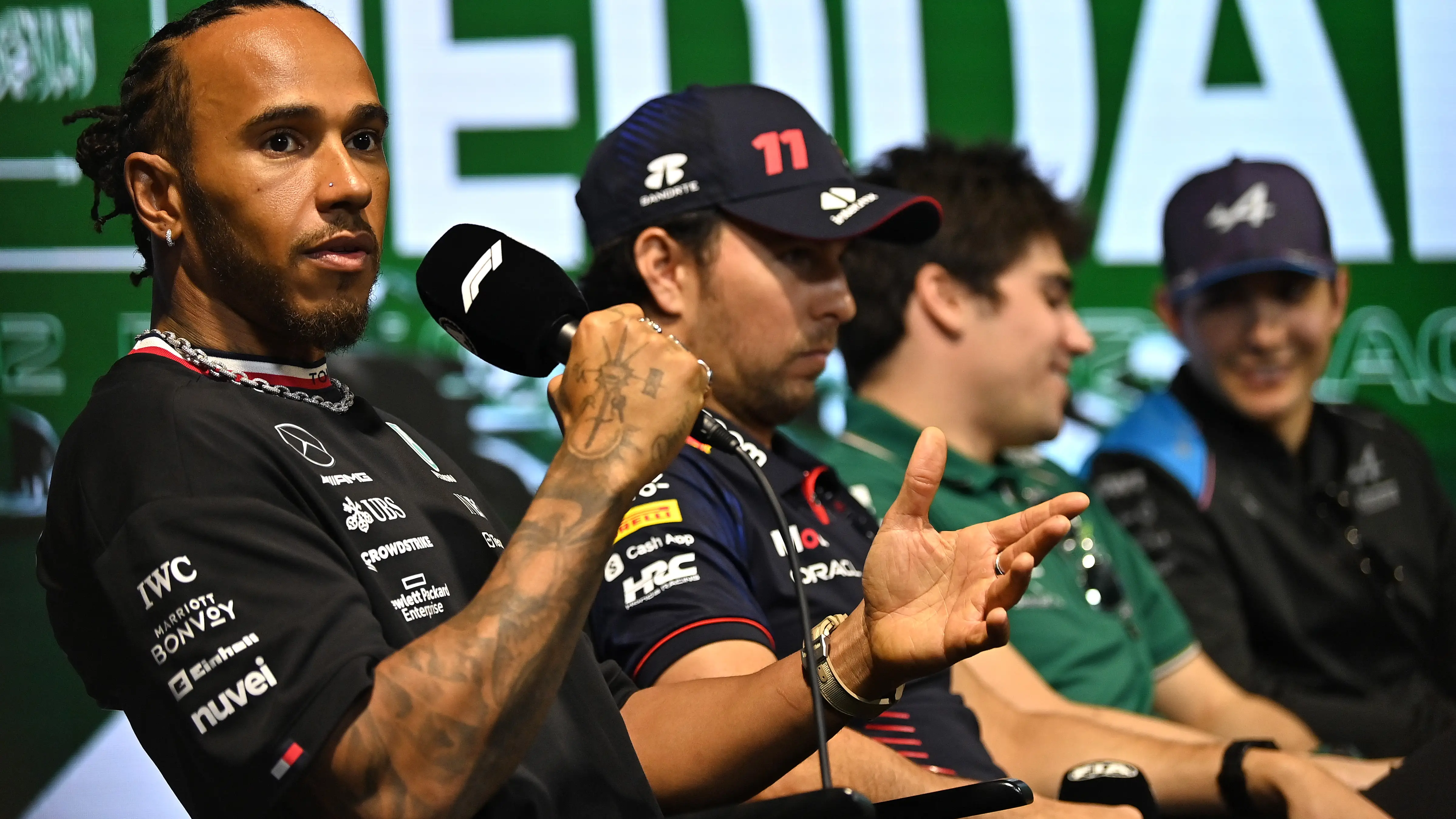 Lewis Hamilton, en la rueda de prensa de la FIA en Arabia Saud&iacute;