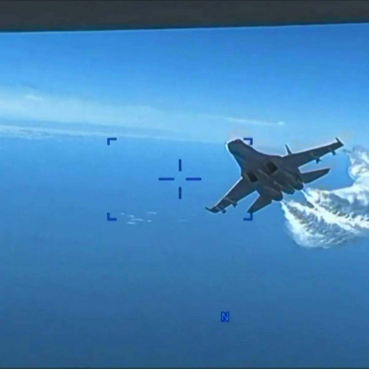 EEUU publica el vídeo de los cazas rusos derribando a su dron en el Mar  Negro