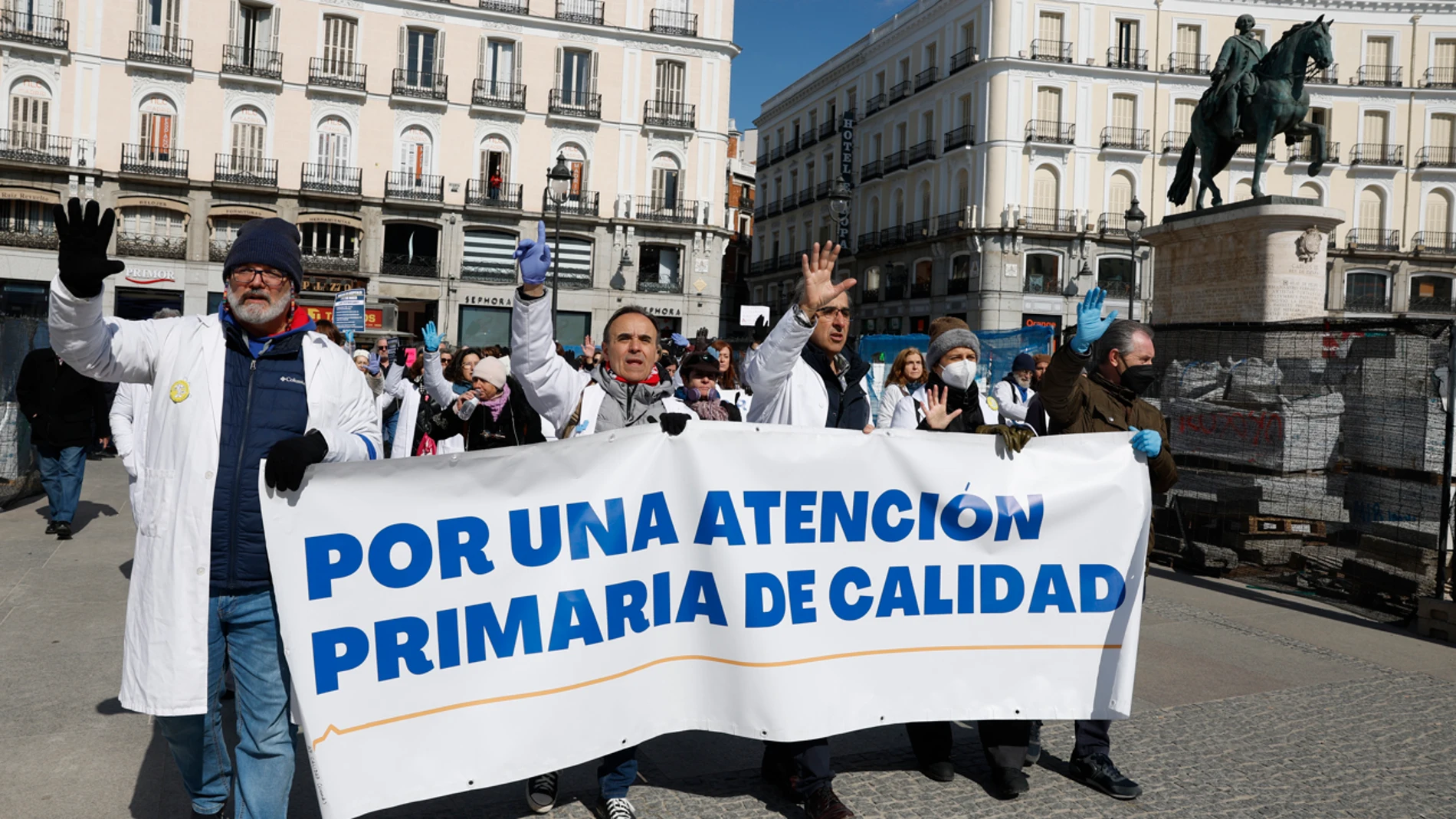Imagen de una manifestación promovida por el sindicato Amyts en Madrid