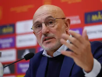 De la Fuente, en su rueda de prensa tras la primera lista De la Fuente, en su rueda de prensa tras la primera lista