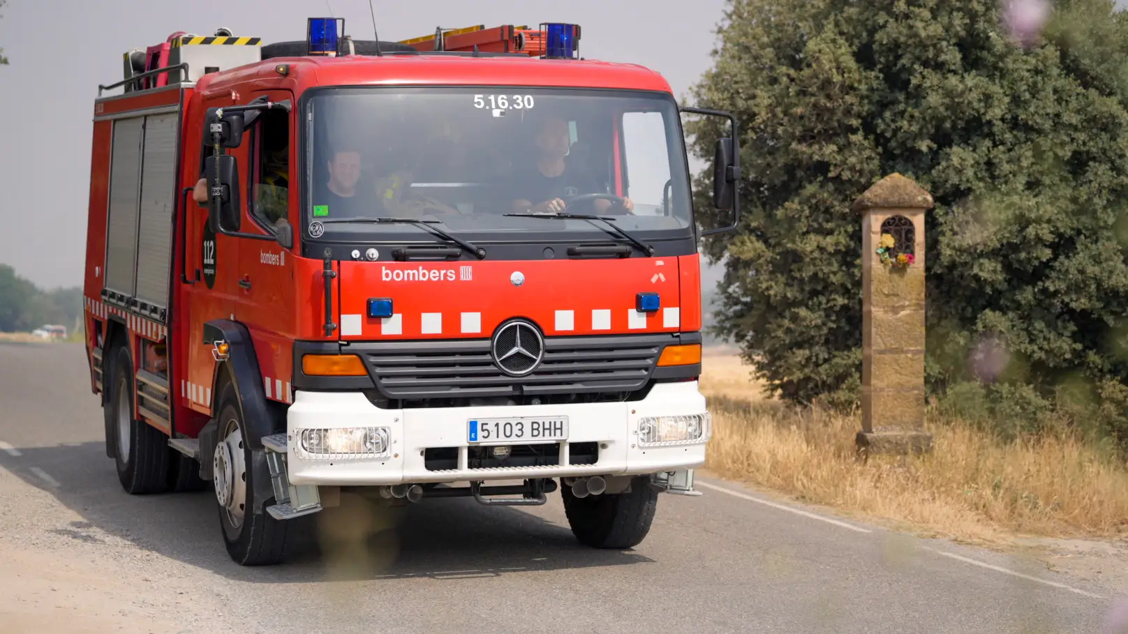Imagen de archivo de un coche de bomberos Imagen de archivo de un coche de bomberos