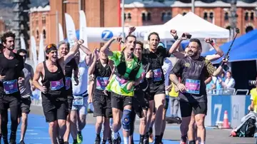 Álex Roca, en el maratón de Barcelona Álex Roca, en el maratón de Barcelona