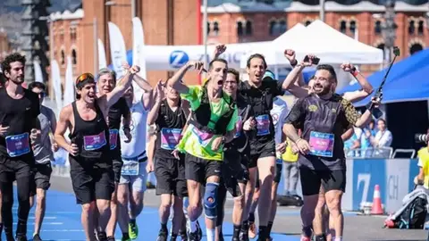 Álex Roca, en el maratón de Barcelona Álex Roca, en el maratón de Barcelona