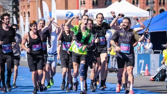 Álex Roca, en el maratón de Barcelona Álex Roca, en el maratón de Barcelona