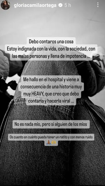 Instagram Story de Gloria Camila Instagram Story de Gloria Camila