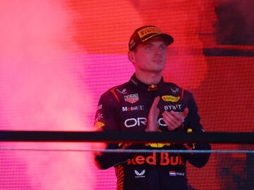 Max Verstappen, en el podio de Arabia Saudí
