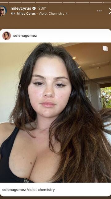Miley Cyrus comparte el post de Selena Gomez
