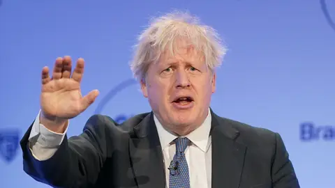 El ex primer ministro del Reino Unido Boris Johnson