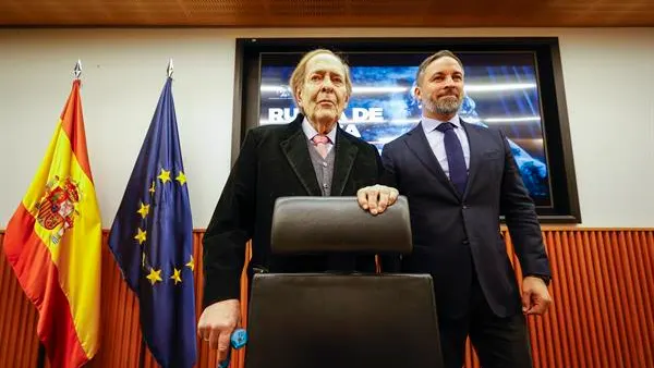 Ramón Tamames y Santiago Abascal Ramón Tamames y Santiago Abascal