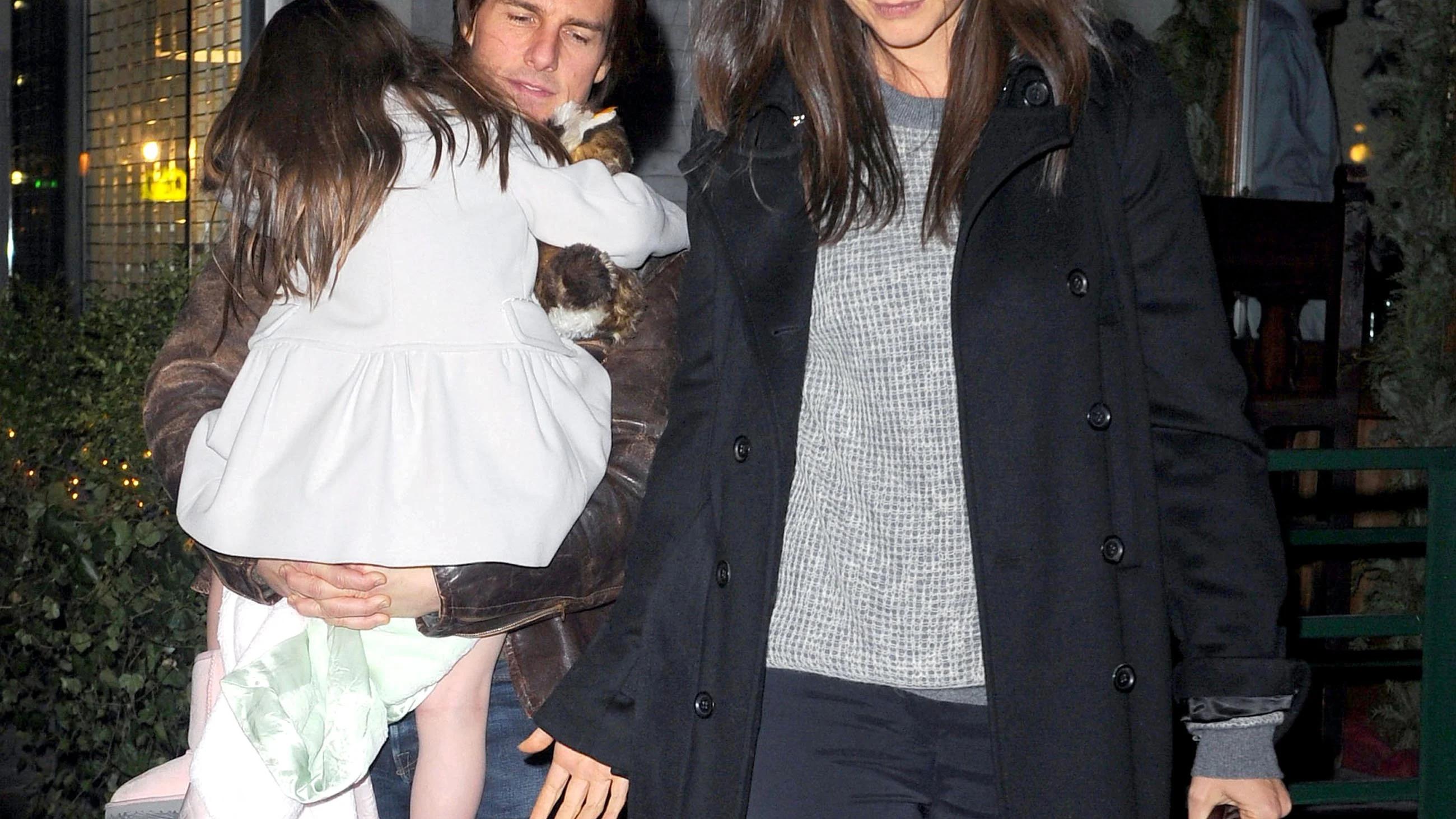 Katie Holmes con Tom Cruise y su hija Suri