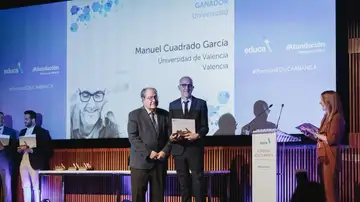 Manuel Cuadrado García en los VI Premios Educa Abanca
