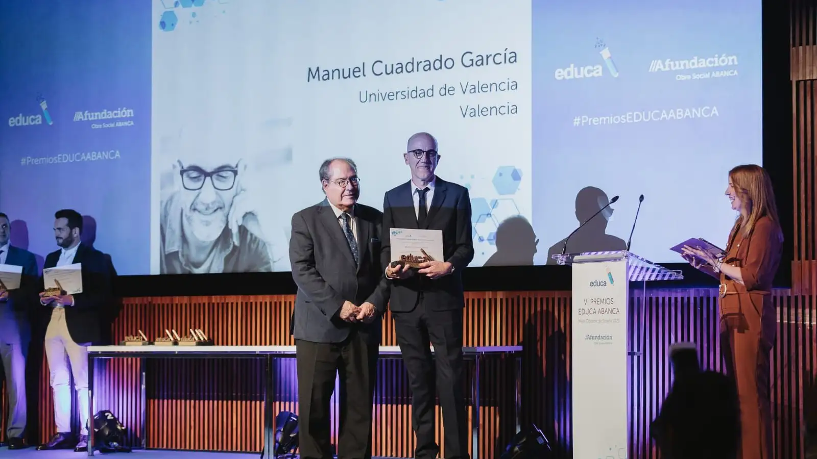 Manuel Cuadrado García en los VI Premios Educa Abanca Manuel Cuadrado García en los VI Premios Educa Abanca