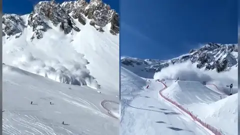Dos avalanchas simultáneas sorprenden una competición con los mejores esquiadores del mundo Dos avalanchas simultáneas sorprenden una competición con los mejores esquiadores del mundo
