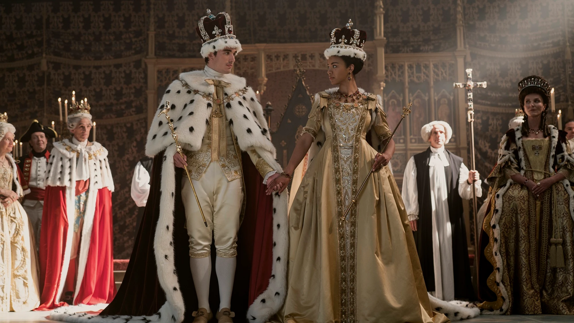 India Amarteifio y Corey Mylchreest en 'La reina Carlota: Una historia de Bridgerton' India Amarteifio y Corey Mylchreest en 'La reina Carlota: Una historia de Bridgerton'