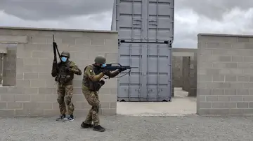 Reclutas ucranianos formándose en la Academia de Infantería de Toledo Reclutas ucranianos formándose en la Academia de Infantería de Toledo