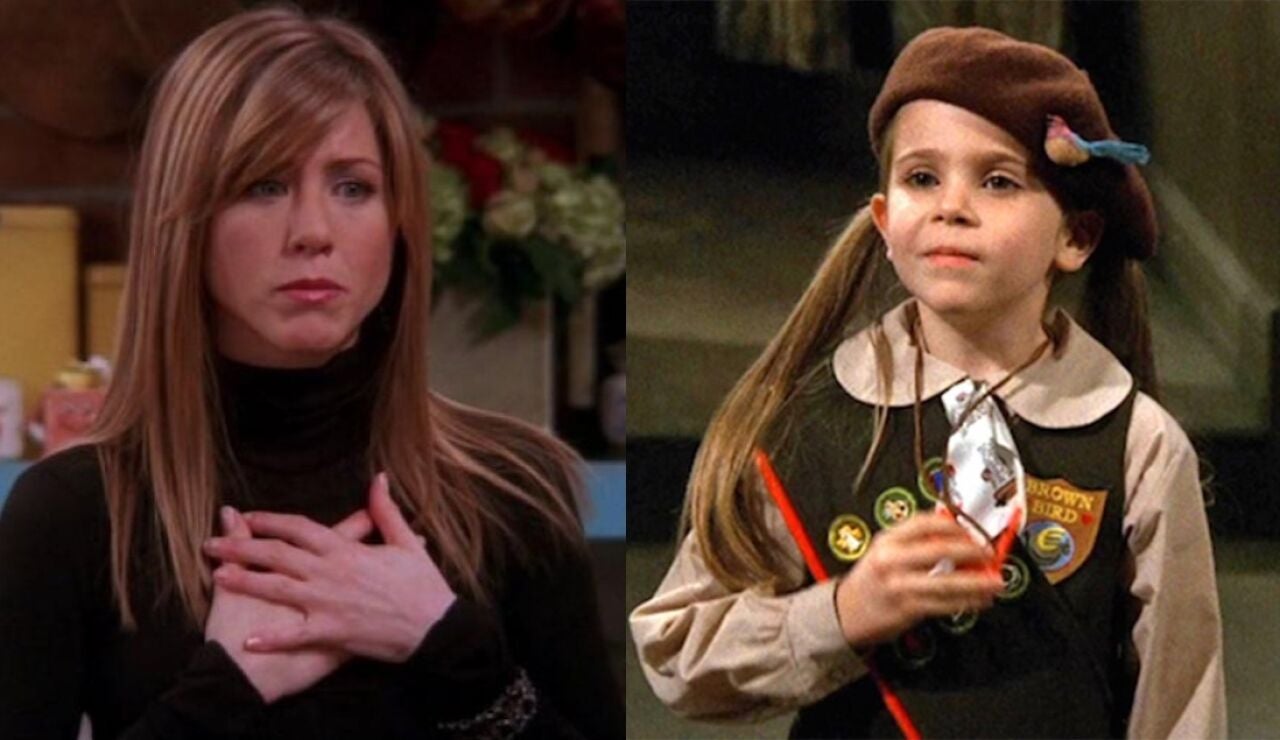 Jennifer Aniston y Mae Whitman en 'Friends'