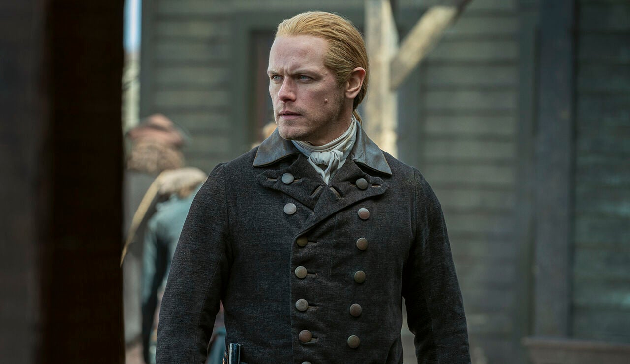 Sam Hueghan como Jamie Fraser en la temporada 7 de 'Outlander'