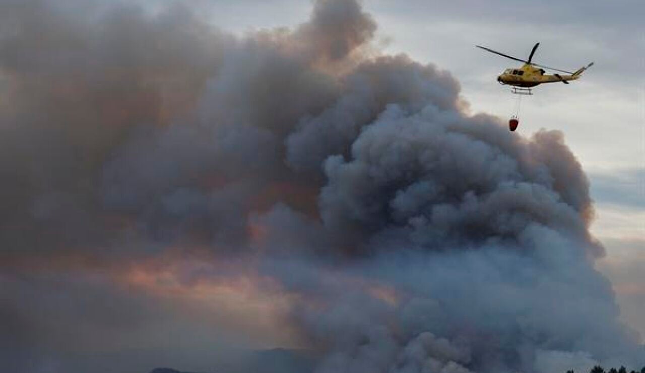 Helicóptero en incendio Castellón