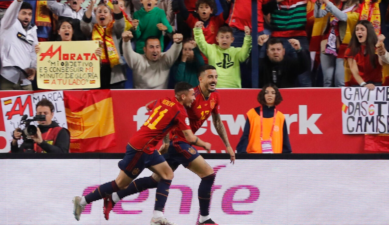 Joselu tras marcar en su debut con España 
