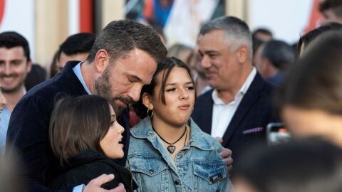 Ben Affleck con las hijas de Matt Damon