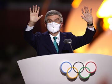 Thomas Bach, presidente del COI, en los Juegos de Tokio