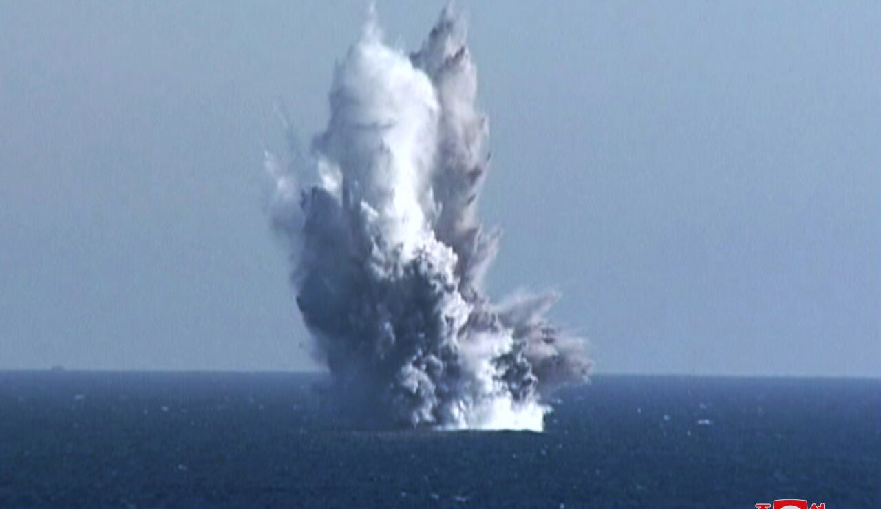 Prueba del dron nuclear submarino en Riwon