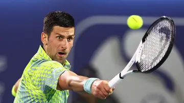 Novak Djokovic en el Dubai Duty Free Tennis