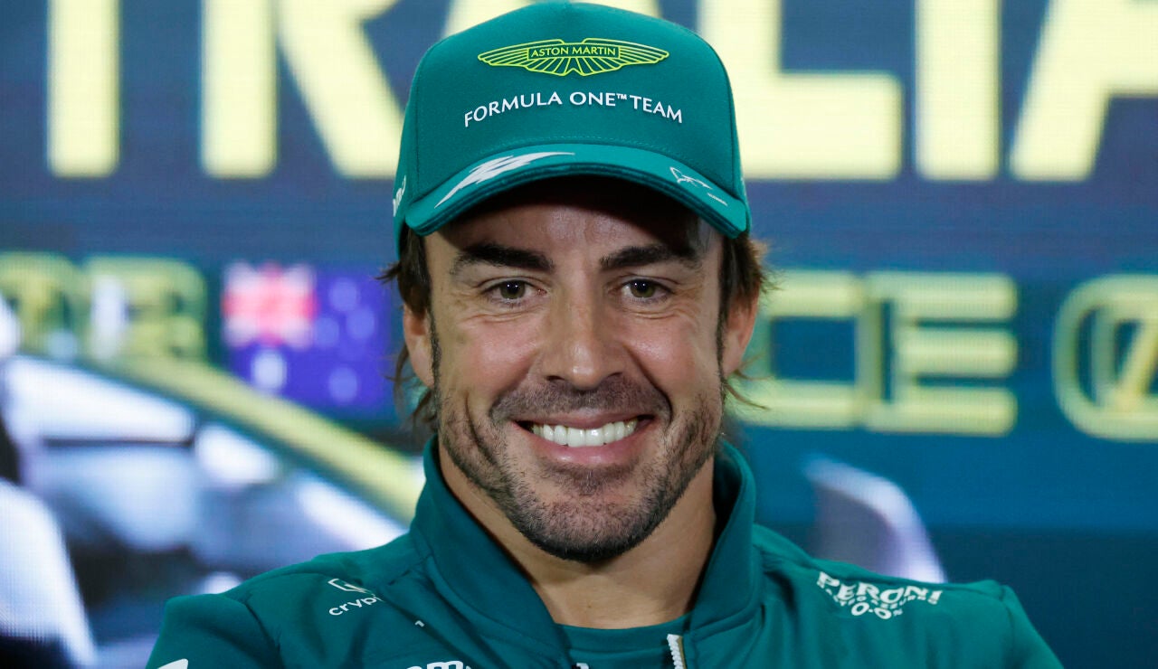 Fernando Alonso, en la rueda de prensa oficial de la FIA en Melbourne