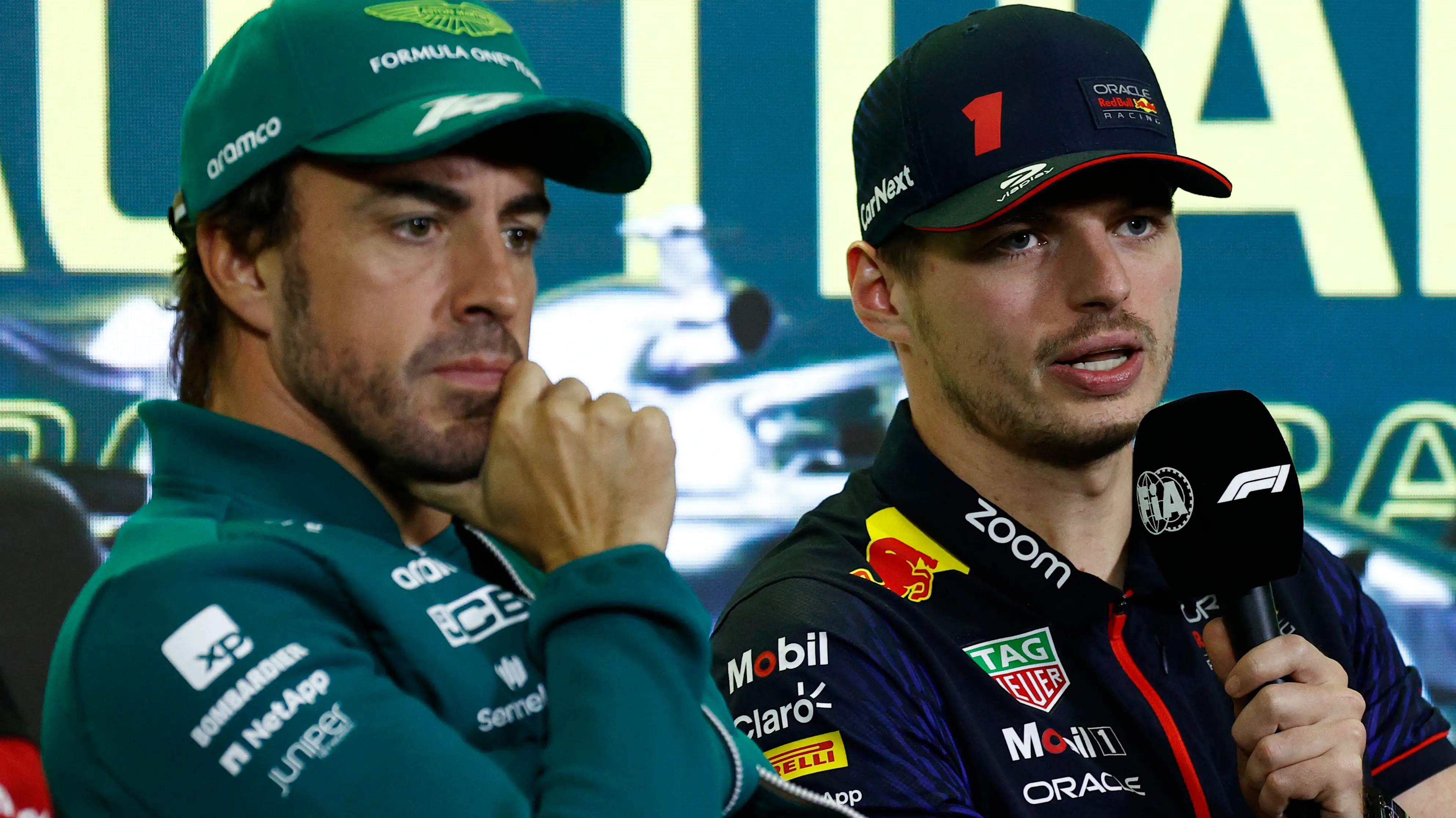 Max Verstappen y Fernando Alonso en Melbourne Max Verstappen y Fernando Alonso en Melbourne