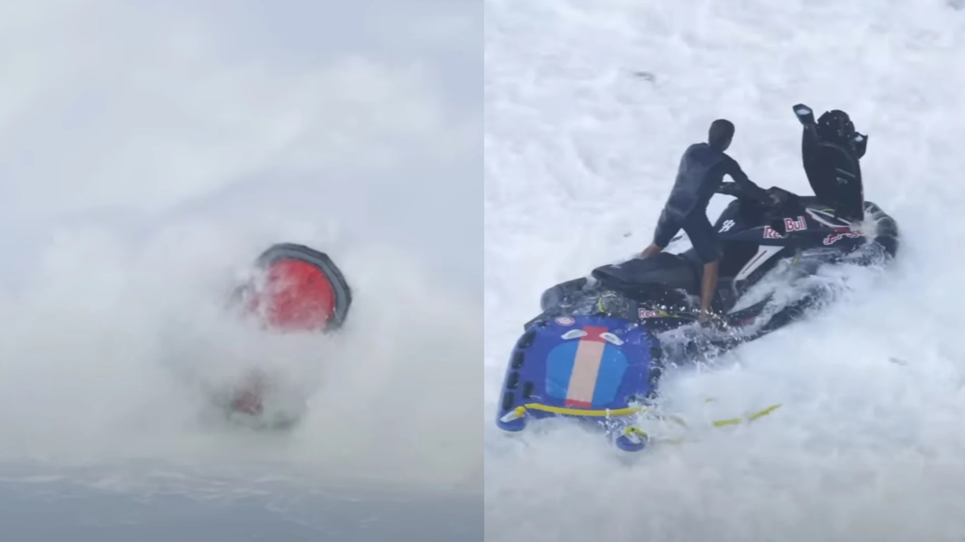Kai Lenny y su accidente con una jet ski en Jaws