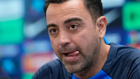 Xavi Hernández en rueda de prensa Xavi Hernández en rueda de prensa