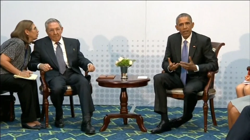 Encuentro entre Barack Obama y Raúl Castro Encuentro entre Barack Obama y Raúl Castro