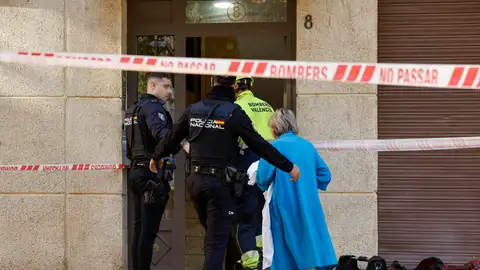 Edificio donde se ha declarado un incendio en Valencia Edificio donde se ha declarado un incendio en Valencia