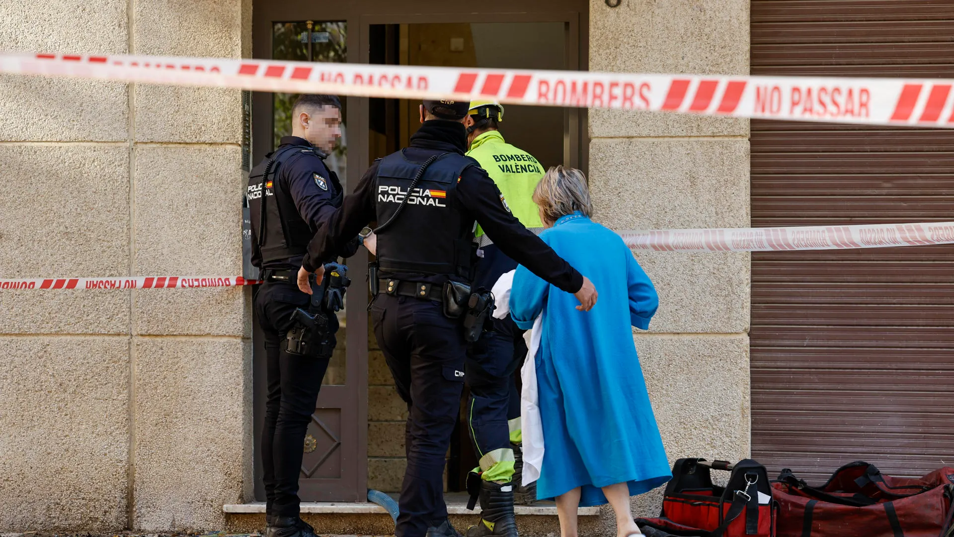 Edificio donde se ha declarado un incendio en Valencia Edificio donde se ha declarado un incendio en Valencia