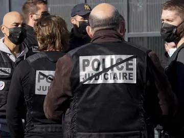 Imagen de archivo de la Policía francesa Imagen de archivo de la Policía francesa